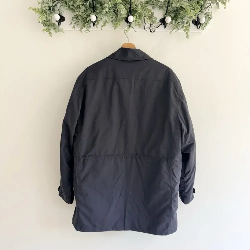 mens Brooks Brothers Overcoat Relaxed Dark Gray/navy Size Medium